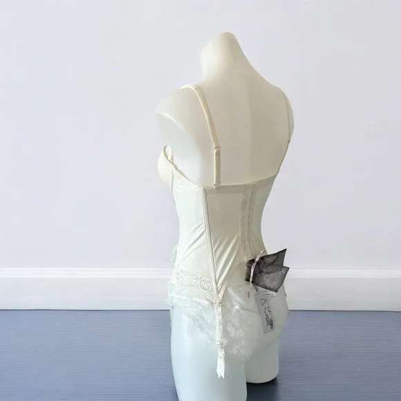Simone Perele Women's Corset Bra Removable Straps & Garters Ivory Sz 34B - Picture 5 of 16